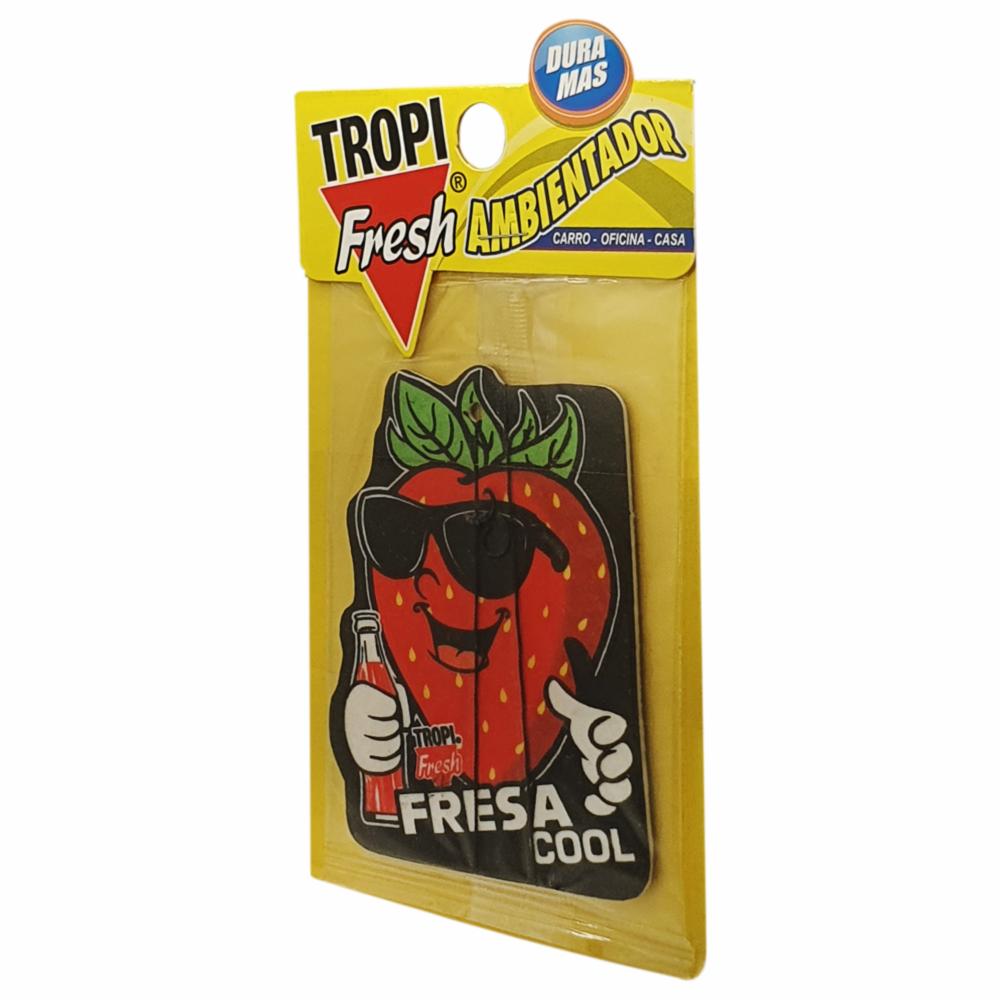 Ambiental Para Auto Con Colgador Aroma Fresa TROPI FRESH 10 G - Imagen 3