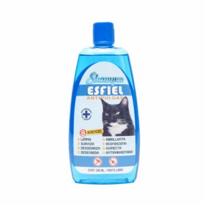 Shampoo Para Mascotas Antipulgas Azul Felinos ESFIEL VITAL 200 Ml