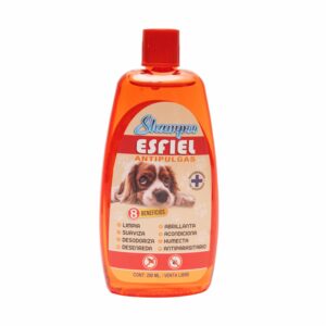 Shampoo Para Mascotas Antipulgas Rojo Caninos ESFIEL VITAL 200 Ml