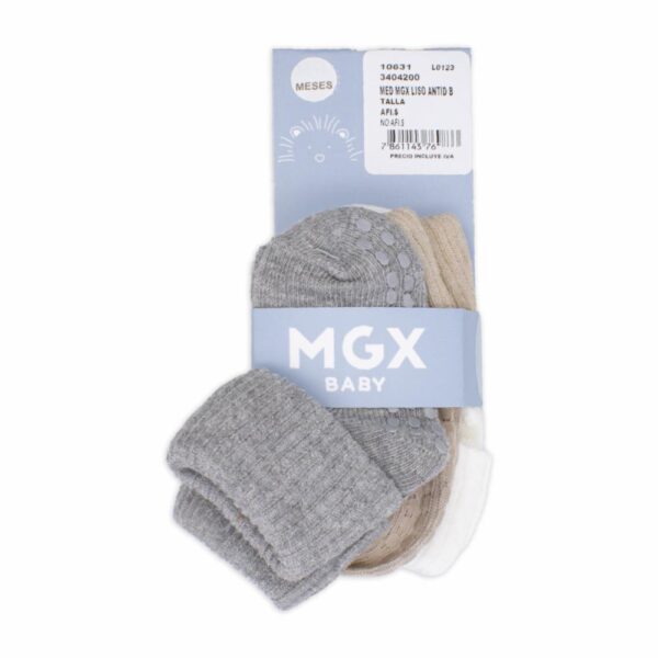 Medias Antideslizante Liso Pack X3 MGX BASIC