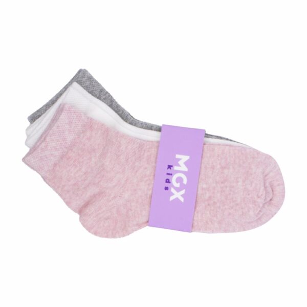 Medias Tobillera Calza Lisa Pack X3 MGX KIDS