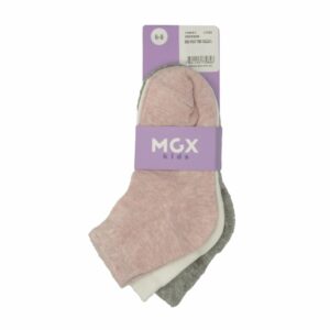 Medias Tobillera Calza Lisa Pack X3 MGX KIDS
