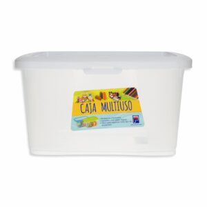 Caja Multiuso Transparente Con Tapa Blanca PLAPASA 4 L