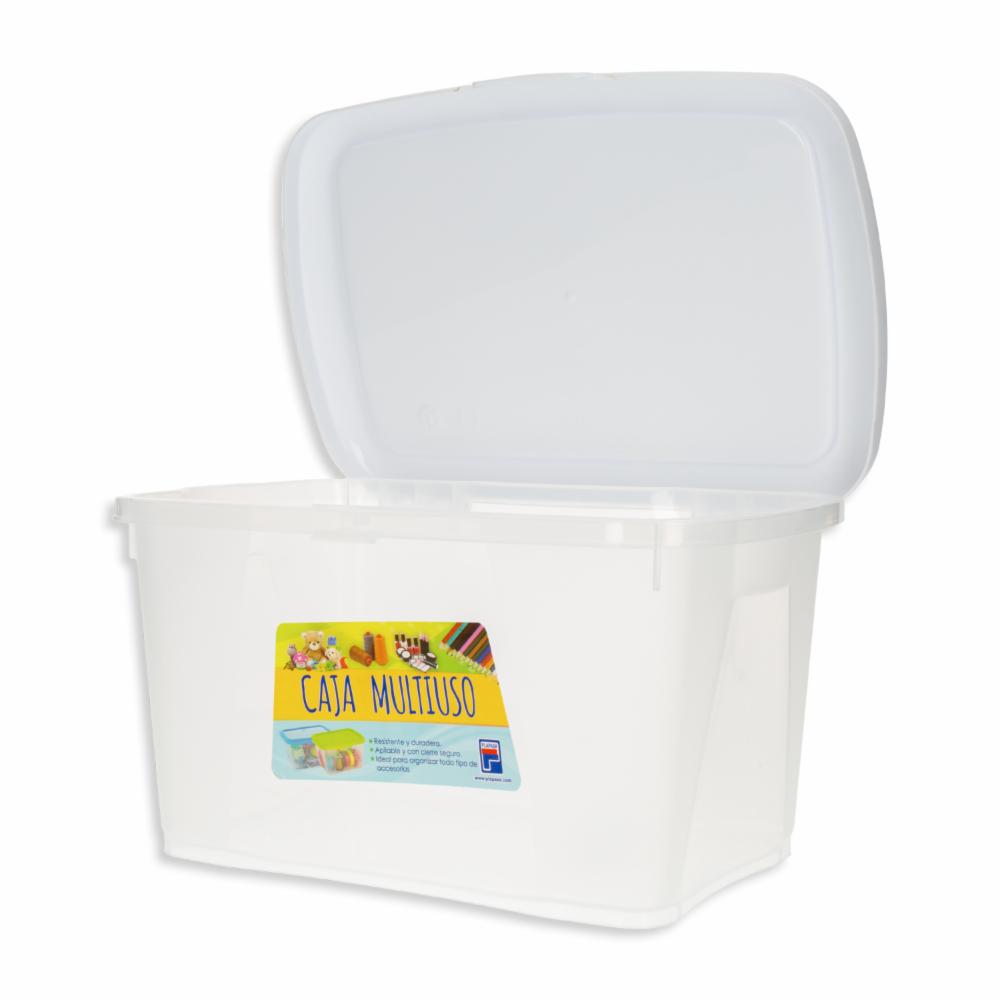 Caja Multiuso Transparente Con Tapa Blanca PLAPASA 4 L - Imagen 2