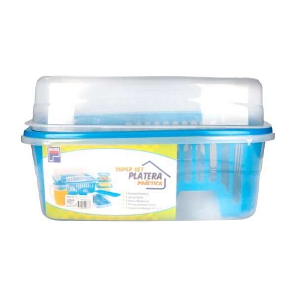 Combo Platera Prac Foodkeeper 37653 Jarra Fiesta Portacubierto Fiesta Vasos PLAPASA Mediano - Imagen 2