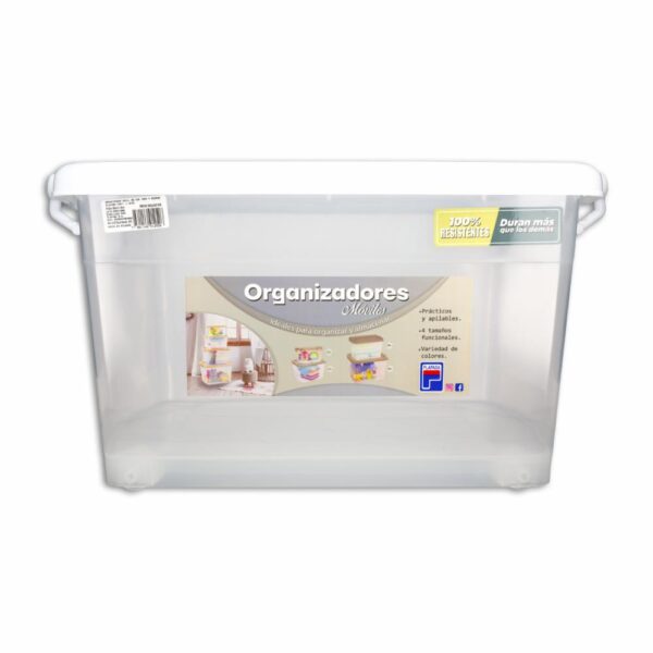 Organizador Móvil N2 Con Tapa Y Ruedas PLAPASA 26,5 X 35 X 48 CM