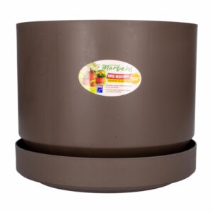 Macetero Maxi Marbelo Moka Con Base PLAPASA Grande