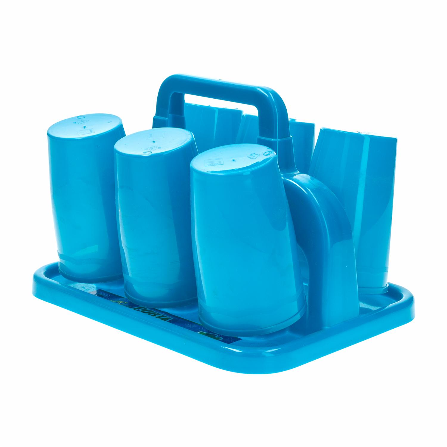 Set Vasos Medianos Con Portavasos PLAPASA x 6 Piezas - Imagen 2