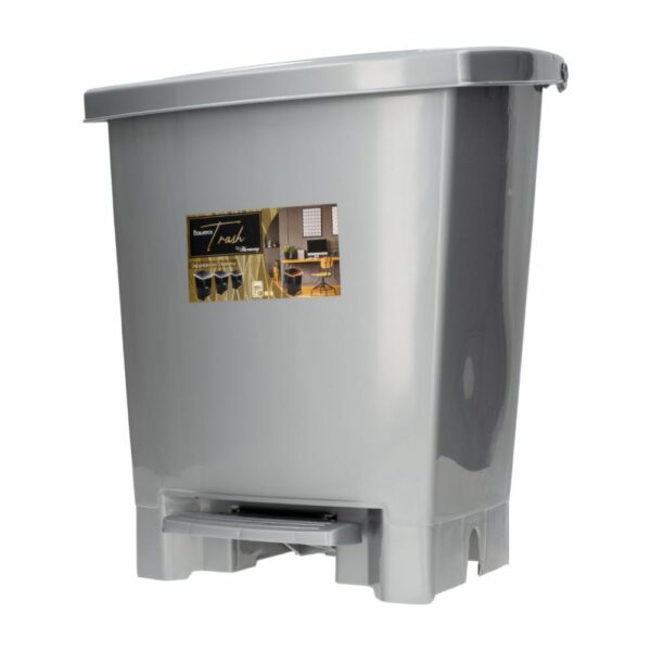Basurero De Pedal Trash Plata PLAPASA 20 L - Imagen 2
