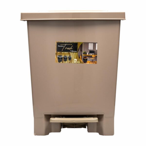Basurero De Pedal Taupe PLAPASA 20 L