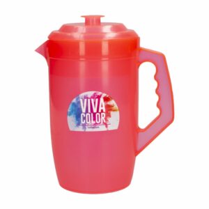 Jarra Fiesta Con Tapa Rojo Laser Viva Color PLAPASA 2.5 Litros