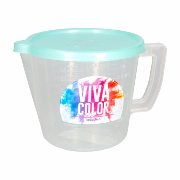 Jarra Medidora Con Tapa Verde Perlado Viva Color PLAPASA 1 L