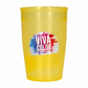 Vaso Plástico Diseño N2 Ámbar Viva Color 250 Ml PLAPASA 1039-2VASO-AMB