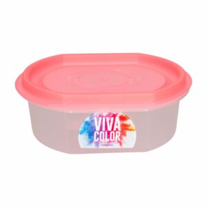 Repostero Ovalware N1 Bajo Con Tapa Rojo Laser Viva Color PLAPASA 0,5 Litros