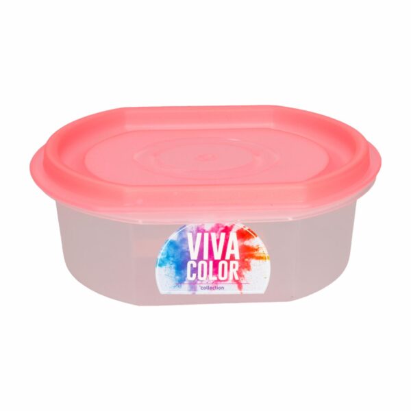 Repostero Ovalware N1 Bajo Con Tapa Rojo Laser Viva Color PLAPASA 0,5 Litros