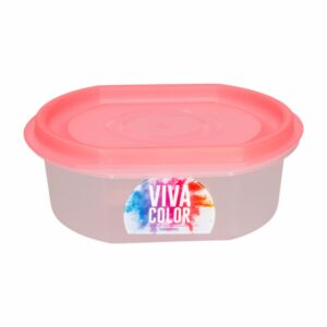 Repostero Ovalware N1 Bajo Con Tapa Rojo Laser Viva Color PLAPASA 0,5 Litros