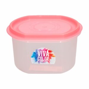 Repostero Ovalware N2 Alto Con Tapa Rojo Laser Viva Color PLAPASA 1 Litros
