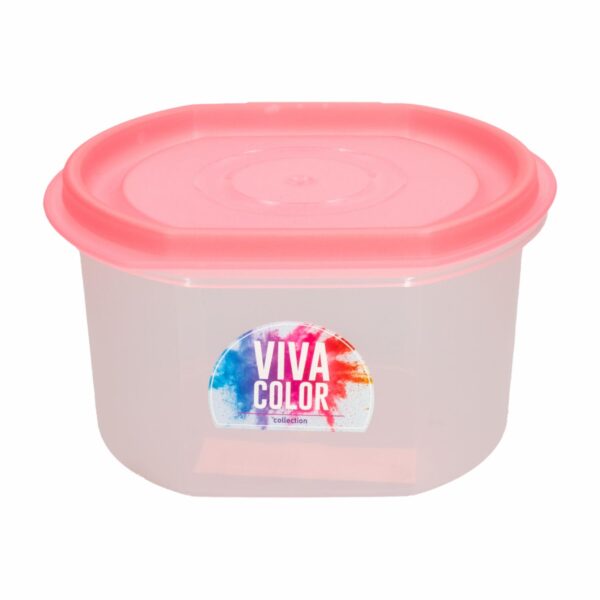 Repostero Ovalware N2 Alto Con Tapa Rojo Laser Viva Color PLAPASA 1 Litros