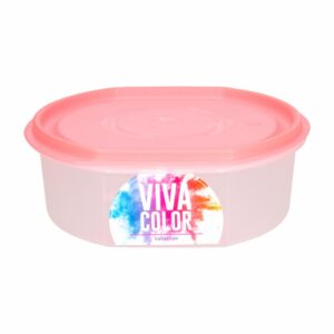 Repostero Ovalware N3 Bajo Con Tapa Rojo Laser Viva Color PLAPASA 1,5 Litros