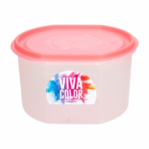 Repostero Ovalware N4 Alto Con Tapa Rojo Laser Viva Color PLAPASA 2,5 Litros
