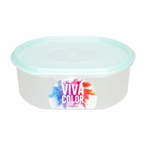 Repostero Ovalware N5 Bajo Con Tapa Verde Perlado Viva Color PLAPASA 3 Litros