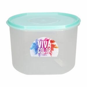 Repostero Ovalware N6 Alto Con Tapa Verde Perlado Viva Color PLAPASA 5,5 Litros