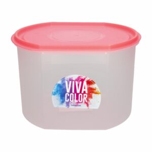 Repostero Ovalware N6 Alto Con Tapa Rojo Laser Viva Color PLAPASA 5,5 Litros