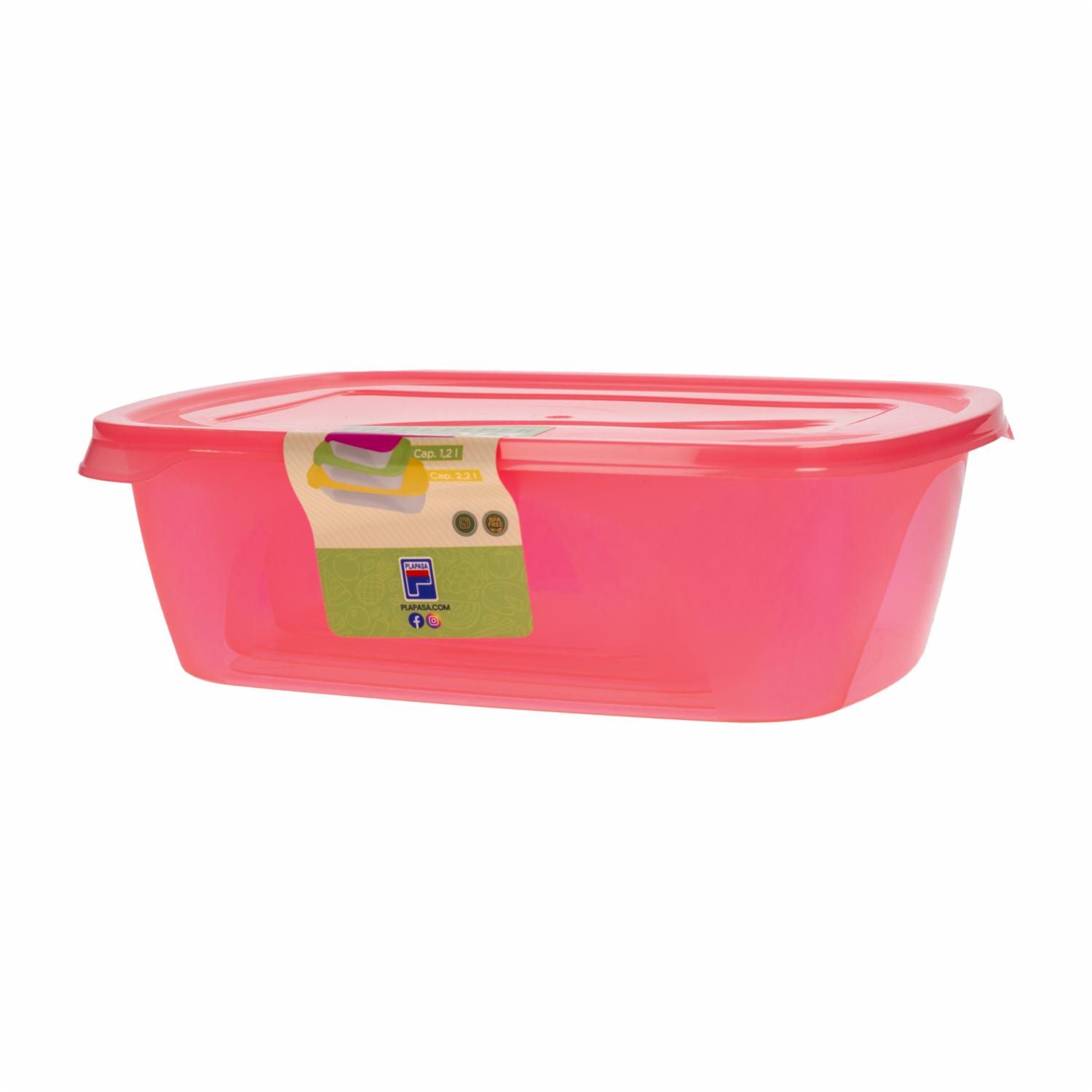 Set Reposteros Rectangular Foodkeepers Con Tapa Rojo Laser PLAPASA 3 Piezas - Imagen 2