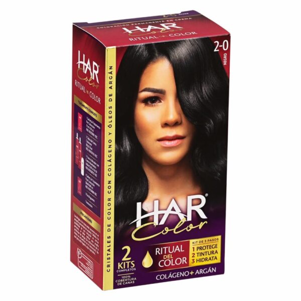 Tinte De Cabello Color Negro 2-0 HAR 100 G