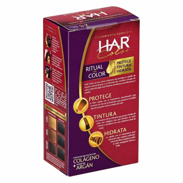 Tinte De Cabello Color Negro Azulado 2-8 HAR 100 G - Imagen 2