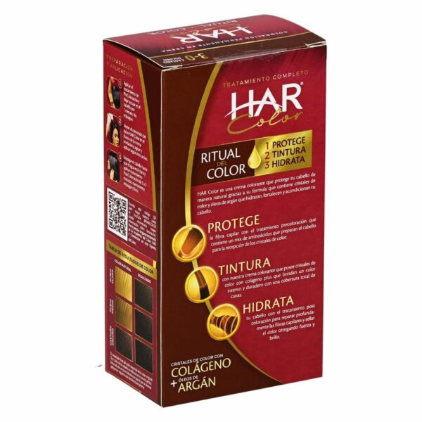 Tinte De Cabello Color Castano Oscuro 3-0. HAR 100 G - Imagen 2