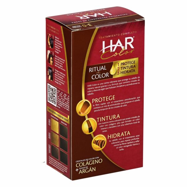 Tinte De Cabello Color Castano Oscuro 3-0. HAR 100 G - Imagen 2