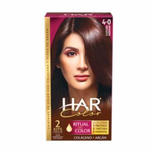 Tinte De Cabello Color Castano Mediano 4-0 HAR 100 G