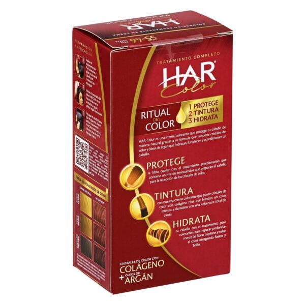 Tinte De Cabello Color Rojo Atrevido 55-46 HAR 100 G - Imagen 2