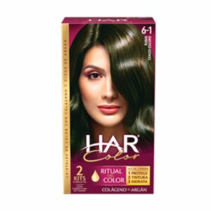 Tinte De Cabello Color Rubio Dorado Cenizo 6-1 HAR 100 G