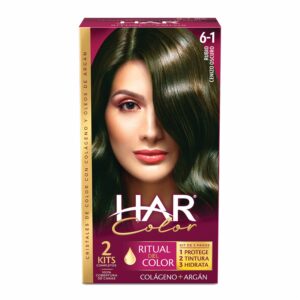 Tinte De Cabello Color Rubio Dorado Cenizo 6-1 HAR 100 G