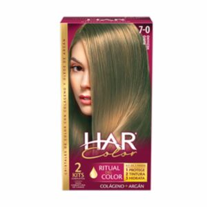 Tinte De Cabello Color Rubio Mediano 7-0 HAR 100 G