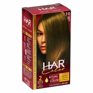 Tinte De Cabello Color Rubio Mediano 7-0 HAR 100 G