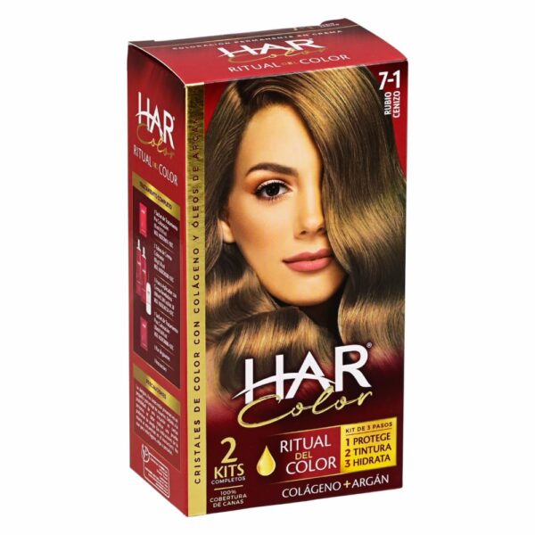 Tinte De Cabello Color Rubio Cenizo 7-1 HAR 100 G
