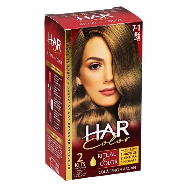 Tinte De Cabello Color Rubio Cenizo 7-1 HAR 100 G