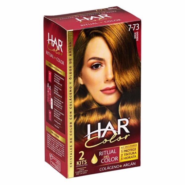 Tinte De Cabello Color Canela Dorado 7-73 HAR 100 G