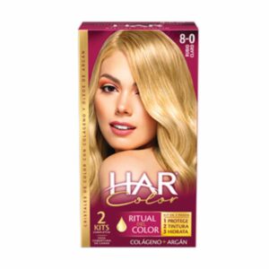 Tinte De Cabello Color Rubio Claro 8-0 HAR 100 G