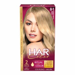 Tinte De Cabello Color Rubio Claro Cenizo 8-1 HAR 100 G