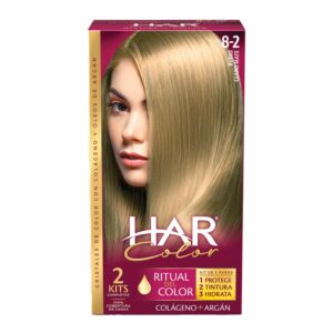 Tinte De Cabello Color Rubio Claro Mate 8-2 HAR 100 G