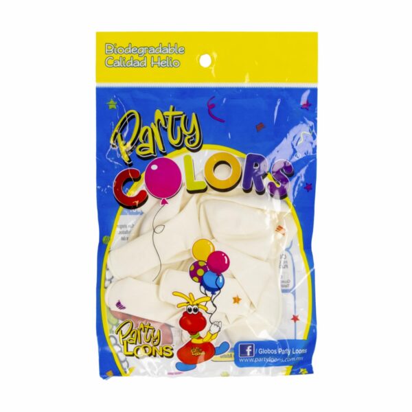 Globo N9 Blanco PARTY LOONS X 10 Unidades