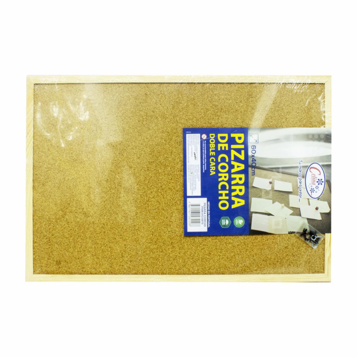 Pizarra De Corcho Doble Cara IMAR 60X40 Cm