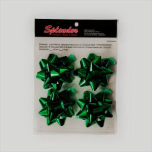 Lazo Estrella No. 6 Metal Verde SPLENDOR X 4 Uds