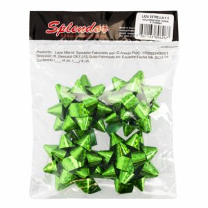 Lazo Estrella No. 6 Holo Verde SPLENDOR X 4 Uds