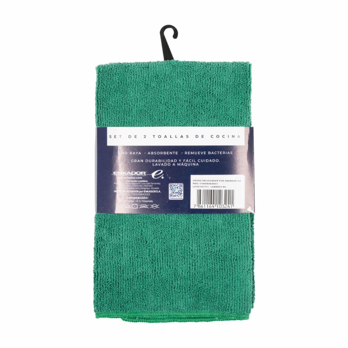 Set Paños De Cocina Londres Uvas Verdes MICROLIMPIA 2 Piezas