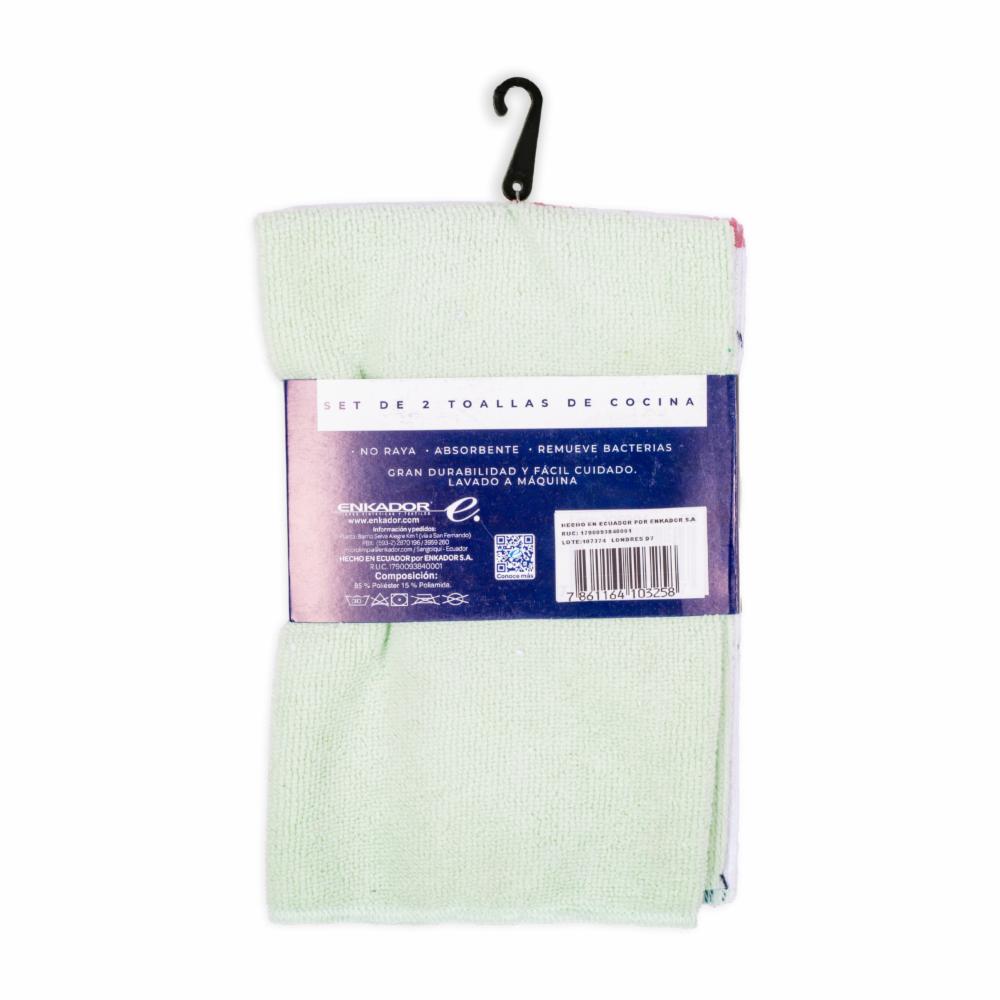 Set Paños De Cocina Londres Círculos MICROLIMPIA 2 Piezas - Imagen 2